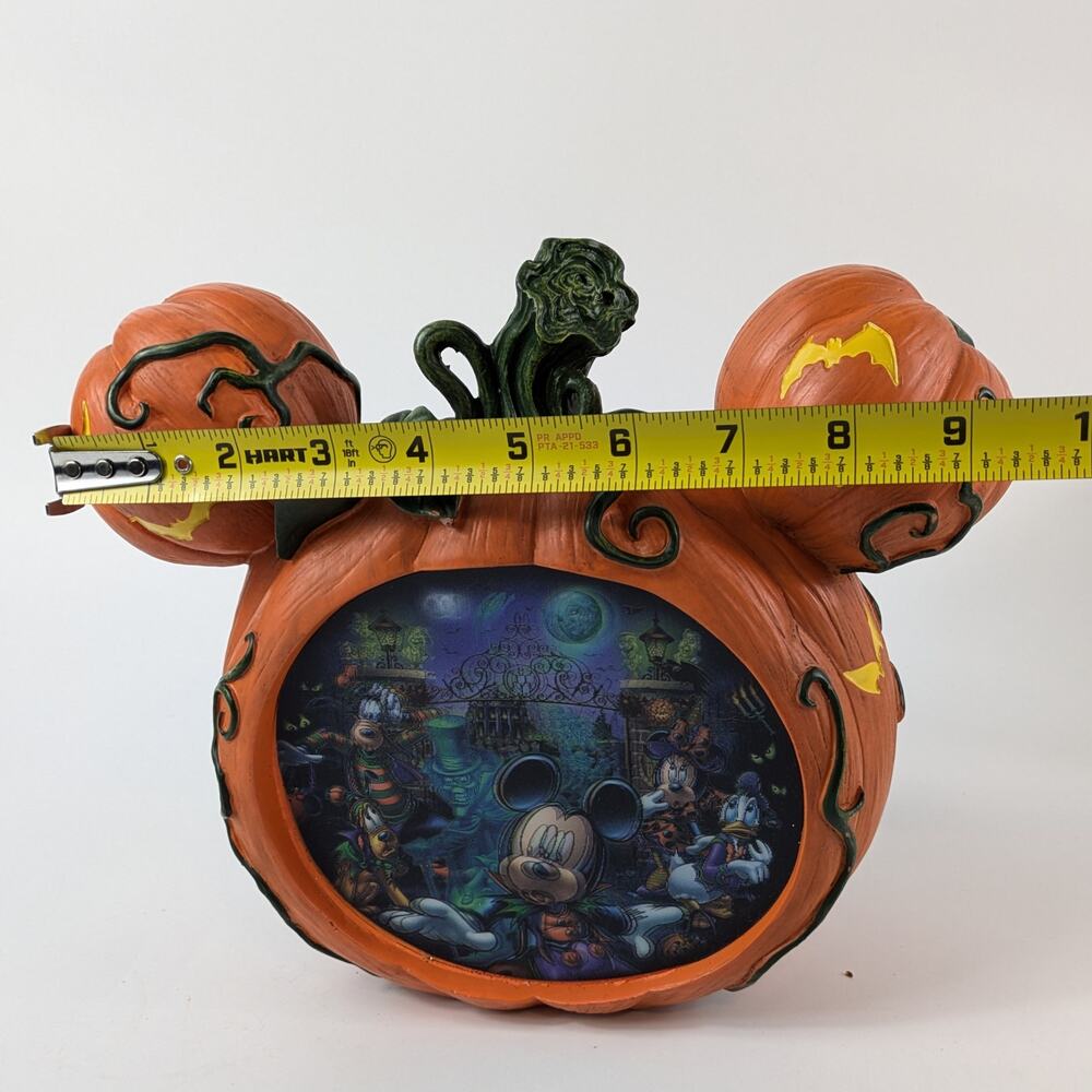 Mickey Mouse Halloween Pumpkin Lighted 2014 Disney Parks Excl Haunted Mansion - Picture 16 of 16